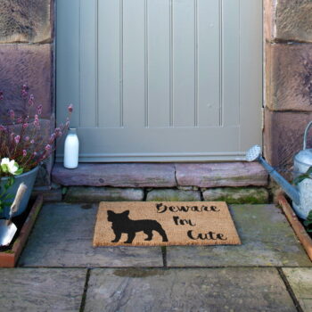Rohožka z kokosového vlákna 40x60 cm Beware I'm Cute French Bulldog – Artsy Doormats – Obrázok 7