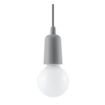 Sivé závesné svietidlo ø 5 cm Rene – Nice Lamps - Image 6