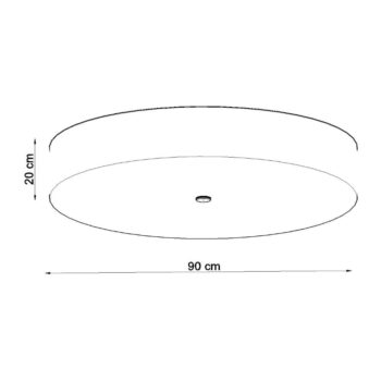 Čierne stropné svietidlo s textilným tienidlom ø 90 cm Herra – Nice Lamps - Image 6