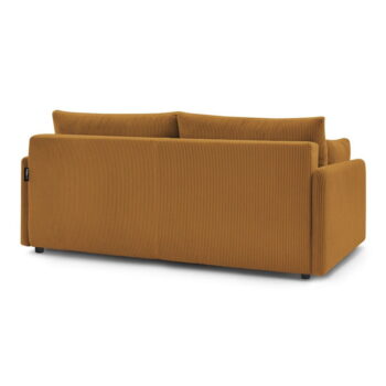 Menčestrová rozkladacia pohovka v horčicovej farbe 211 cm Marcel – Bobochic Paris - Image 9