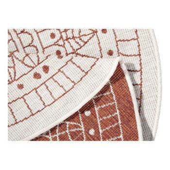 Červený vonkajší koberec NORTHRUGS Porto, ø 140 cm - Image 3