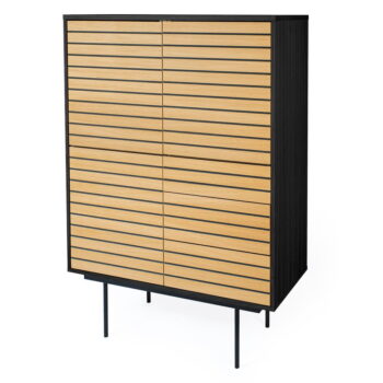 Komoda v dekore dubového dreva Woodman Stripe Oak - Image 3