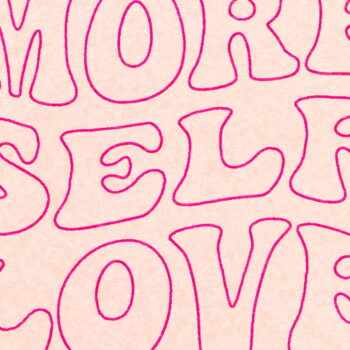 Svetloružová kúpeľňová predložka z kremeliny 39x60 cm More Self Love – Artsy Doormats - Image 3