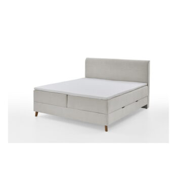Béžová boxspring posteľ s úložným priestorom 160x200 cm Memphis - Meise Möbel - Image 4