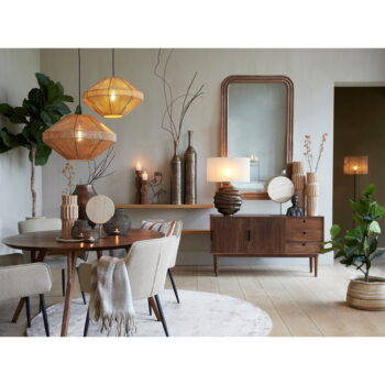 Hnedý okrúhly jedálenský stôl s doskou z akácie ø 140 cm Quenza – Light & Living - Image 4