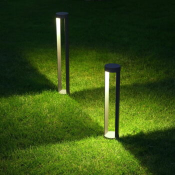 Sivá stojacia lampa SULION Nina, výška 75 cm - Image 2