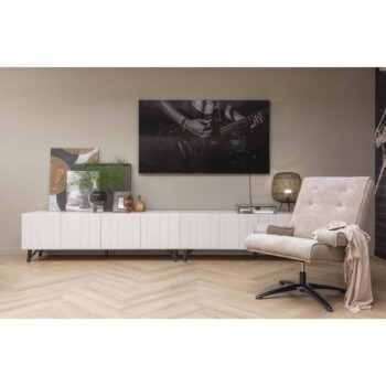 Krémový TV stolík z borovicového dreva 181x56 cm Miller - WOOOD - Image 4