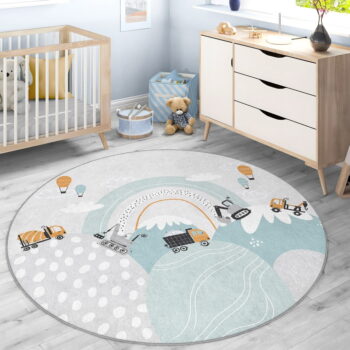 Prateľný detský koberec ø120 cm Snowy Hills – Mila Home - Image 2