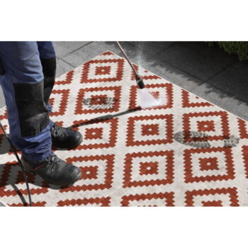 Červeno-krémový vonkajší koberec NORTHRUGS Malta, 80 x 345 cm - Image 5