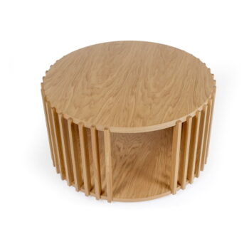 Konferenčný stolík z dubového dreva Woodman Drum, ø 83 cm – Obrázok 4