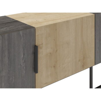 TV stolík v dekore duba v hnedo-prírodnej farbe 140x55 cm Titan – Marckeric - Image 4