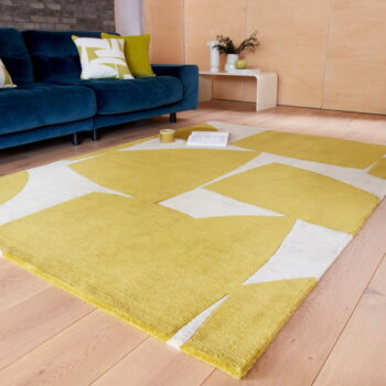 Okrovožltý ručne tkaný koberec z recyklovaných vlákien 200x290 cm Romy – Asiatic Carpets - Image 3