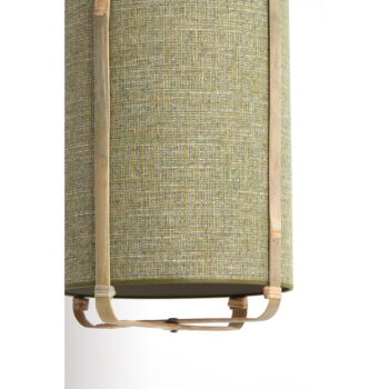Závesné svietidlo s bambusovo-jutovým tienidlom v zeleno-prírodnej farbe ø 32 cm Sendai – Light & Living - Image 6