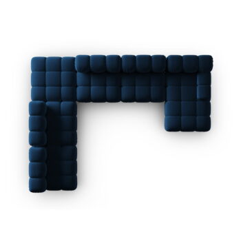 Modrá zamatová pohovka 379 cm Bellis – Micadoni Home – Obrázok 5