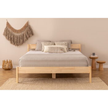 Jednolôžková posteľ zo smrekového dreva s roštom v prírodnej farbe 90x200 cm Venus – Kalune Design - Image 3