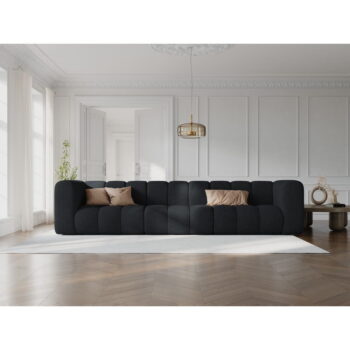 Čierna pohovka 318 cm Lupine – Micadoni Home – Obrázok 8