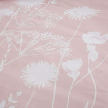 Biele/ružové obliečky na jednolôžko 135x200 cm Meadowsweet Floral – Catherine Lansfield – Obrázok 5