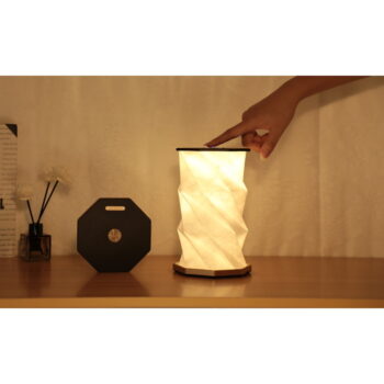 Čierna LED stolová lampa (výška  18 cm) Twist Hexagon – Gingko – Obrázok 6