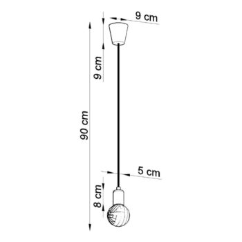 Žlté závesné svietidlo ø 5 cm Rene – Nice Lamps - Image 7