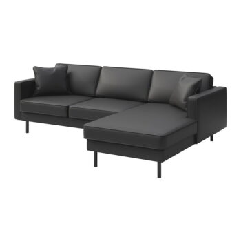 Tmavosivá kožená rohová pohovka (pravý roh) Kobo – MESONICA - Image 2