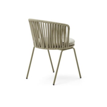 Béžová kovová záhradná stolička Saconca - Kave Home – Obrázok 4