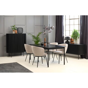Čierny jedálenský stôl 95x180 cm Savona – Unique Furniture – Obrázok 5