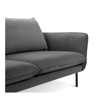 Tmavosivá zamatová pohovka Cosmopolitan Design Vienna, 160 cm - Image 2