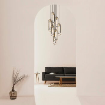 Závesné svietidlo v čierno-zlatej farbe ø 48 cm Cerco – Opviq lights - Image 3