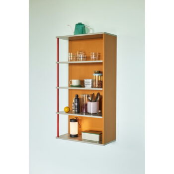 Oranžová nástenná knižnica z jaseňového dreva 60x109 cm Apollo – Hübsch - Image 4