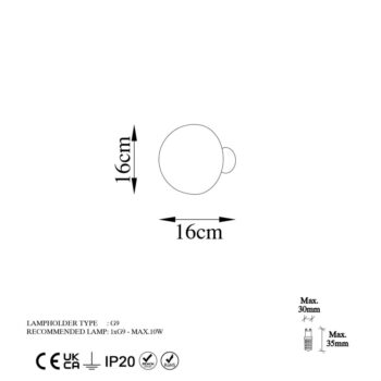 Nástenné svietidlo v bronzovej farbe ø 16 cm Fungal – Opviq lights - Image 8