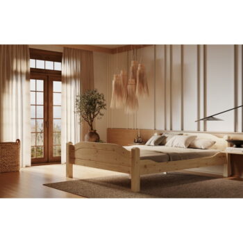Dvojlôžková posteľ z borovicového dreva v prírodnej farbe 160x200 cm Liva – Olivia Living - Image 5