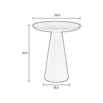 Modrý hliníkový odkladací stolík White Label Ringar, ø 34,5 cm - Image 7