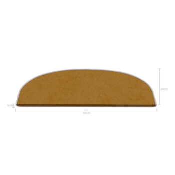 Svetlohnedé nášľapy na schody v súprave 16 ks 20x65 cm Plain Color – Vitaus - Image 3