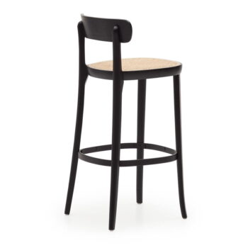 Čierna barová stolička v dekore jaseňa 99 cm Romane – Kave Home - Image 3