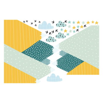 Nástenná samolepka Ambiance Giant Kid Sticker Scandinavian Mountains Ziska – Obrázok 2