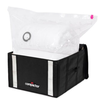 Čierny úložný box na oblečenie Compactor XXL Black Edition 3D Medium, 125 l – Obrázok 2