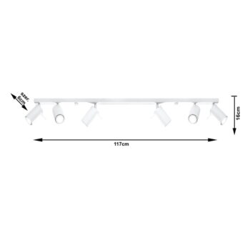 Biele stropné svietidlo Nice Lamps Etna 6L - Image 7