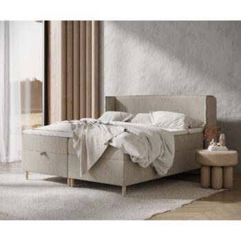 Svetlosivá boxspring posteľ s úložným priestorom 180x200 cm Monpelli – Maison de Rêve - Image 9