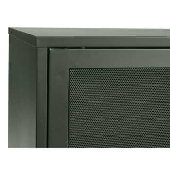 Tmavozelená kovová nízka komoda s posuvnými dverami 160x75 cm Veep – Unique Furniture - Image 4