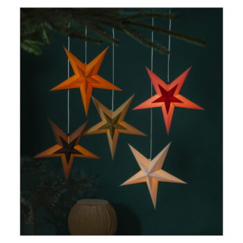 Oranžová vianočná svetelná dekorácia Star Trading Diva, ø 60 cm - Image 3