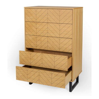 Komoda v dubovom dekore Woodman Camden Herringbone, 80 x 123 cm – Obrázok 3