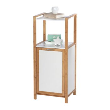Bambusový kúpeľňový regál v bielo-prírodnej farbe 40x95 cm Finja – Wenko - Image 6