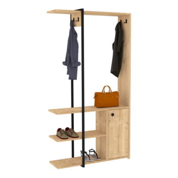 Čierna/prírodná predsieňová zostava Kumsal - Kalune Design - Image 2
