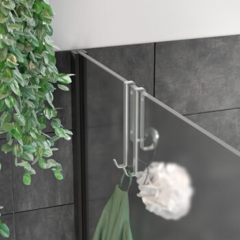 Závesný oceľový háčik v striebornej farbe Luxy – Metaltex - Image 2