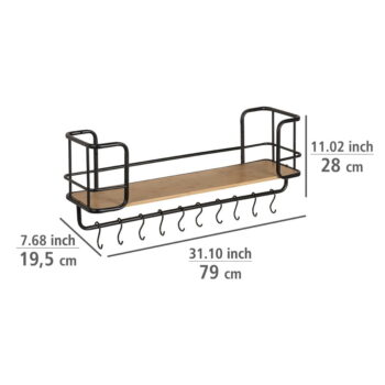 Čierna kovová polica 79 cm Loft – Wenko - Image 6