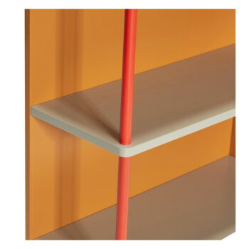 Oranžová nástenná knižnica z jaseňového dreva 60x109 cm Apollo – Hübsch - Image 5