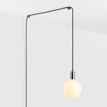 Závesné svietidlo v čierno-leskle striebornej farbe ø 4 cm Plug & Play – tala - Image 6
