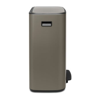 Sivý nášľapný oceľový odpadkový kôš 60 l Bo – Brabantia - Image 3