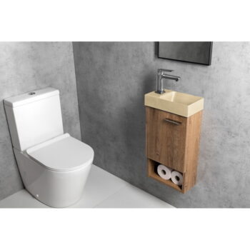 Krémové betónové umývadlo 31x17 cm Piccolino – Sapho – Obrázok 5
