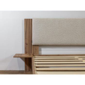 Béžová dvojlôžková posteľ s roštom 140x190 cm Lior – Bobochic Paris - Image 8